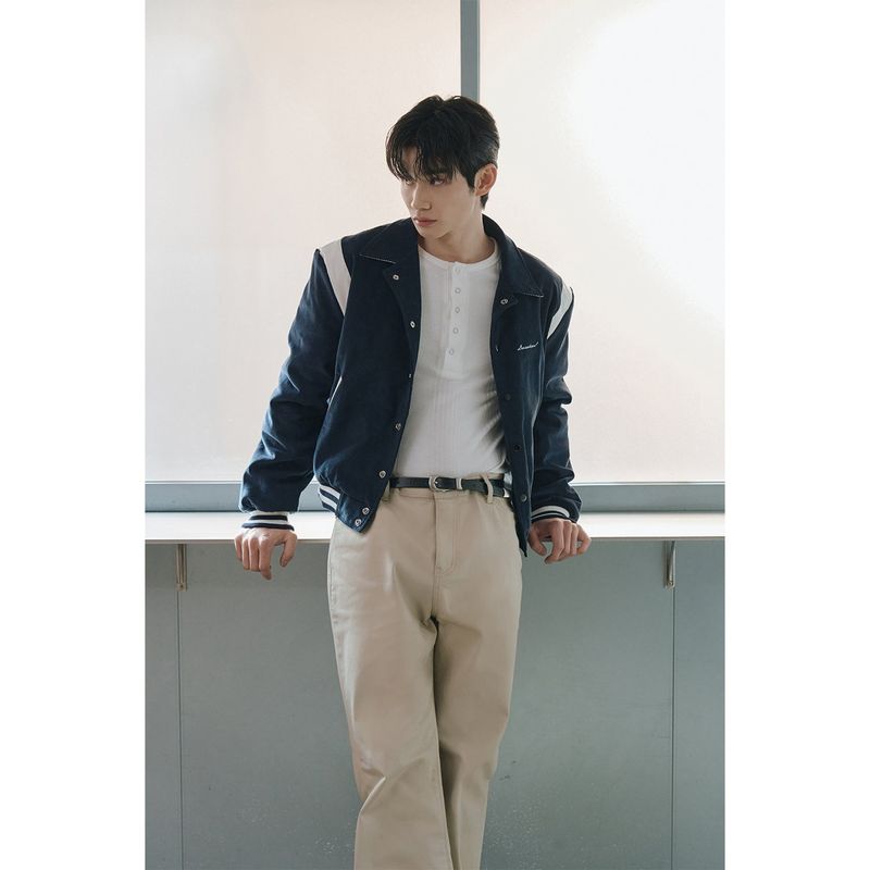 Signature varcity jacket(Navy)