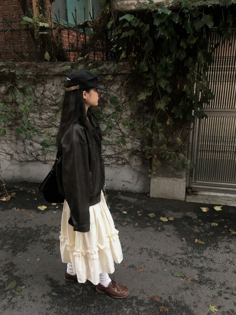 vintage leather jumper