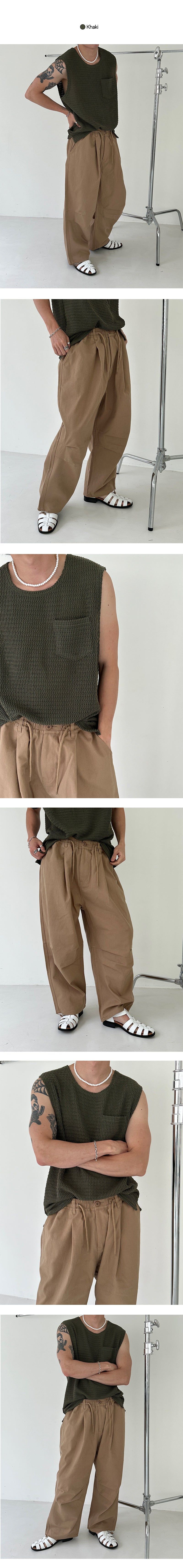 [S/S] Square pocket knit sleeveless (5color)