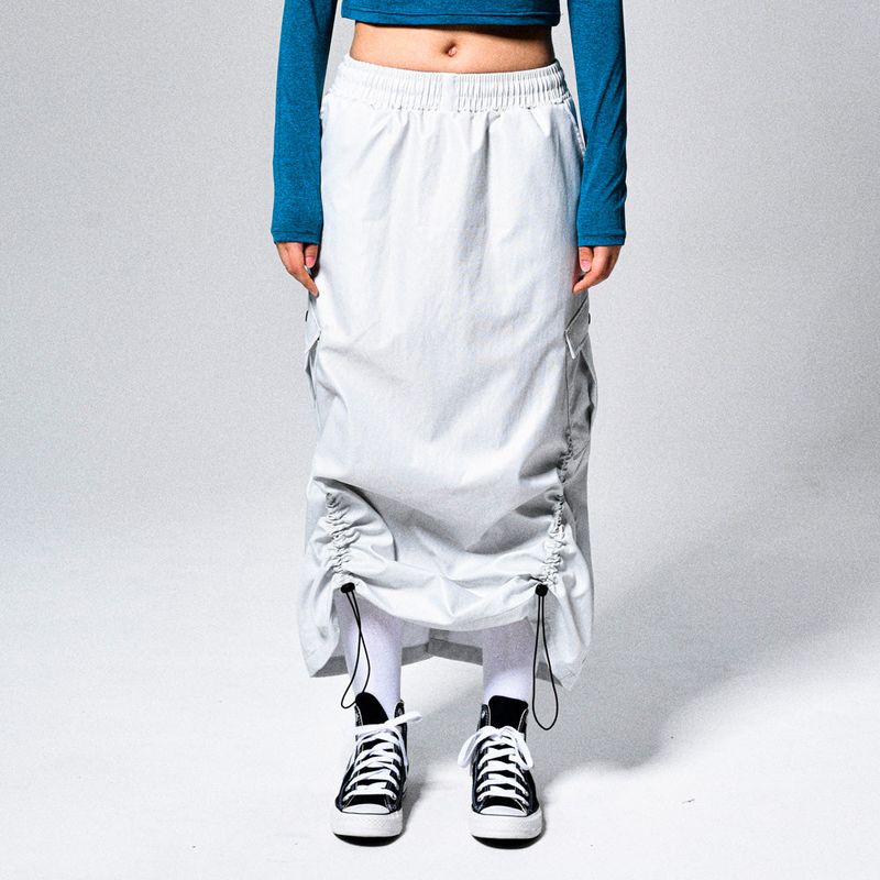 freakishbuilding(フリーキッシュビルディング)の「HEART BAND CARGO LONG SKIRTS (CREAM)(Skirts)」