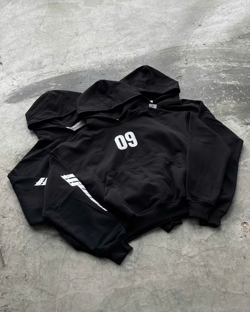 RIPOFFF 09 Logo Boxy Hoodie