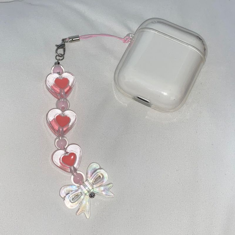 MADE coral ribbon Keyring