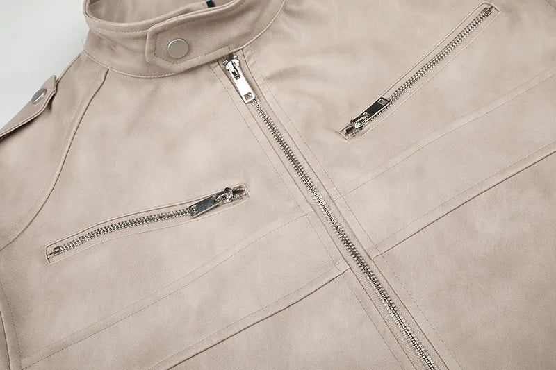 Multi Zip Leather Blouson