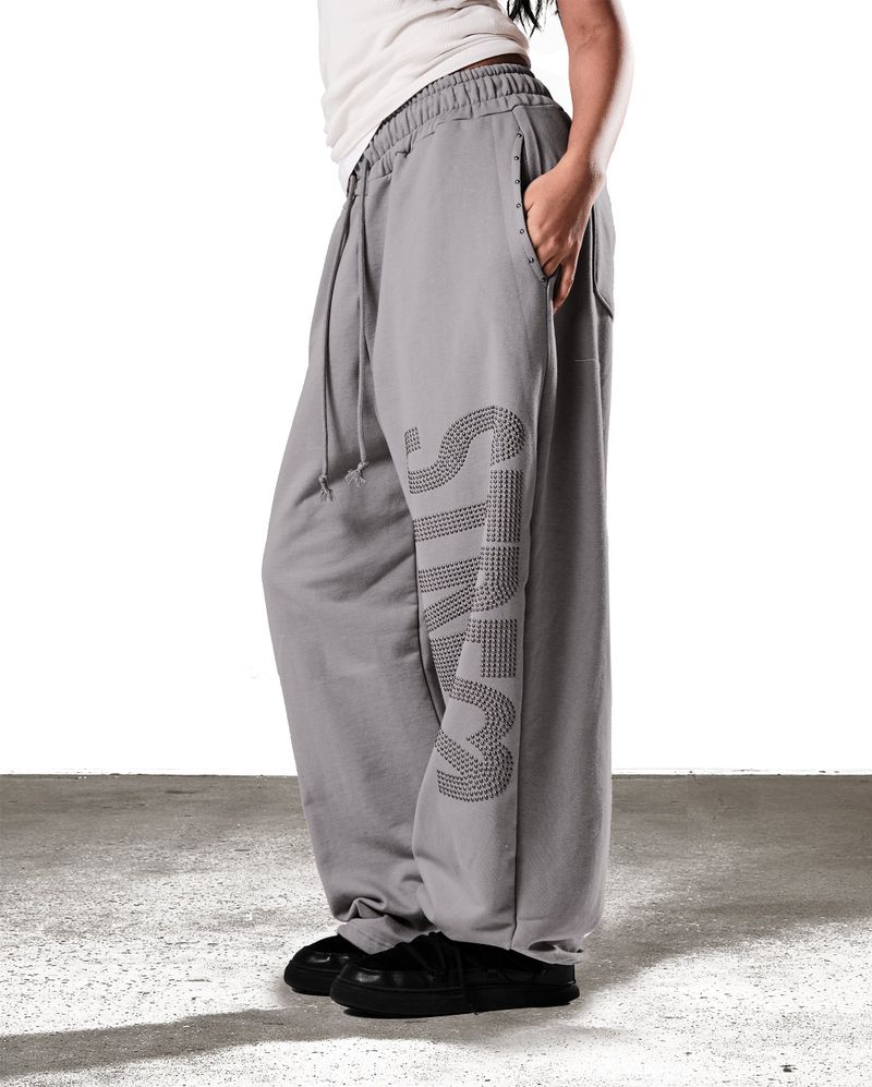 NO STRESS HOTFIX SET SWEATPANTS ASH GRAY