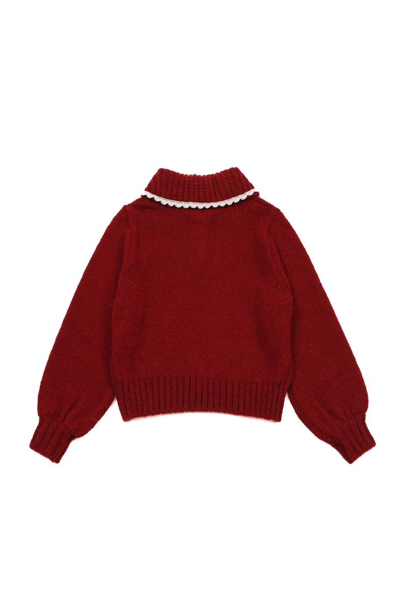 Anna Wool Collar Knit [Redwine]