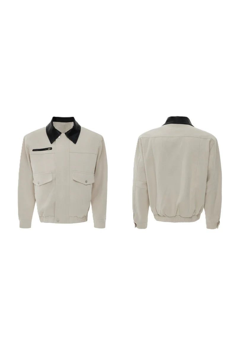 Colorblock Utility Pocket Zip Jacket