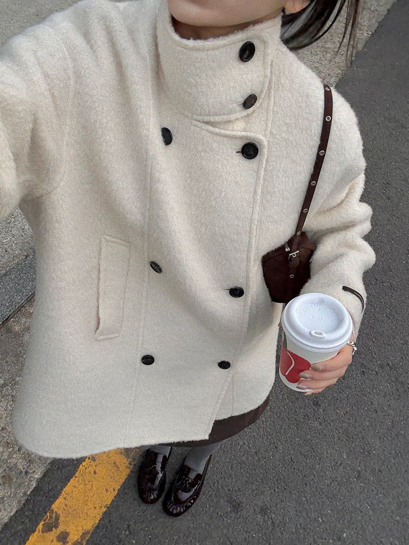 [MADE] KYLIE WOOL ALPACA HANDMADE HALF DOUBLE COAT