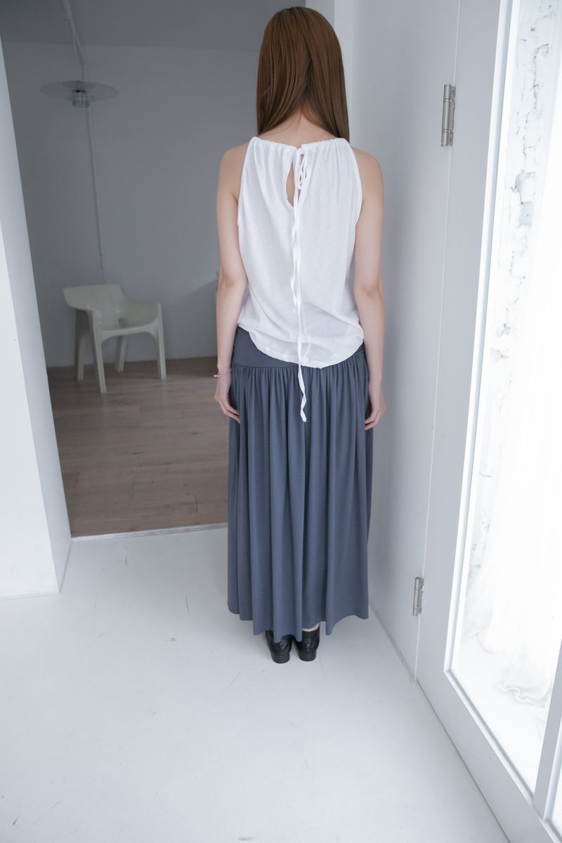 shirring banding long skirt(3colors)
