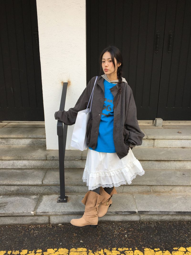 Pudding Ruffle Skirt (2color)