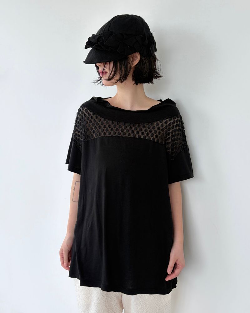 クラウディ オープンネック Tシャツ(3colors)