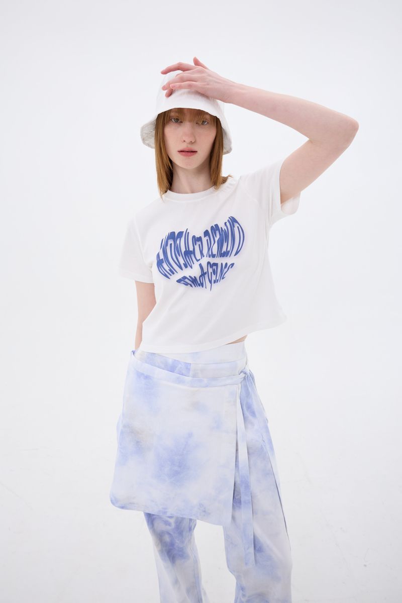 HEART LOGO CROP T-SHIRT / WHITE