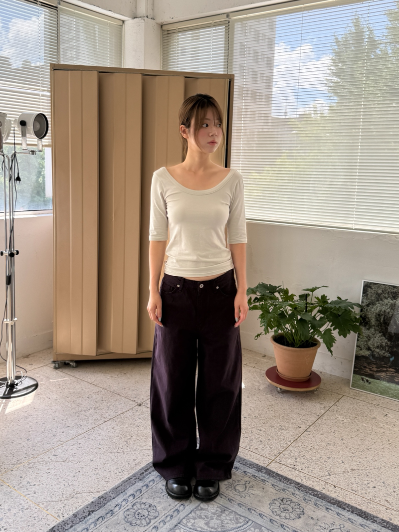 woody cotton wide pants