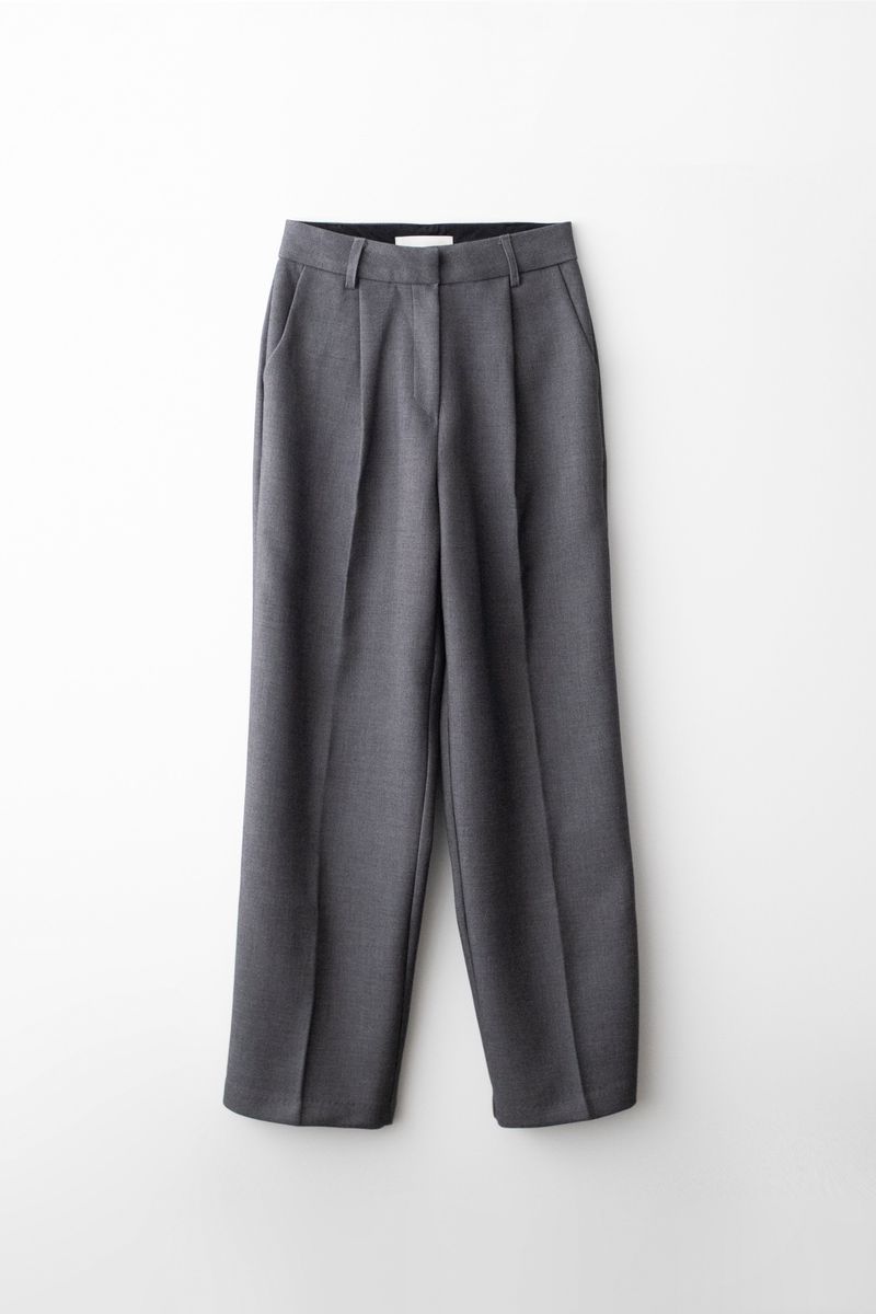 Semi wide pants (Dark grey)