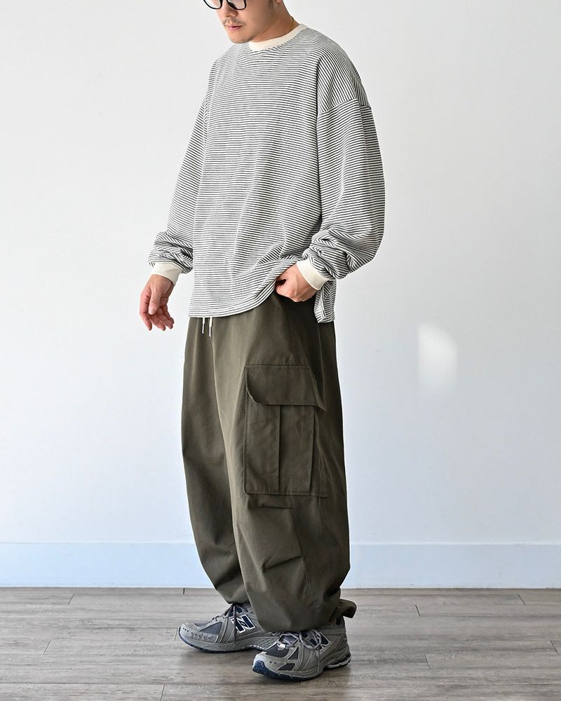 SIO WIDE CARGO PANTS KHK