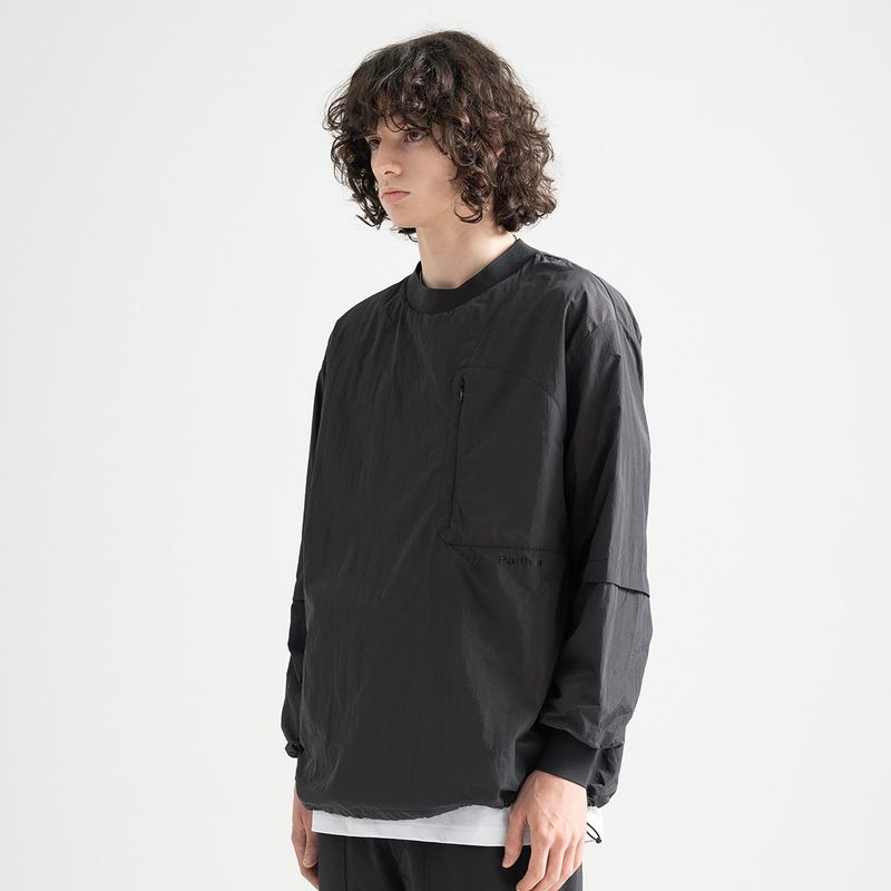 KALAPATTHAR（カラパタール）の「Nylon Zip Pocket Round Shirt - BLACK（Tops）」