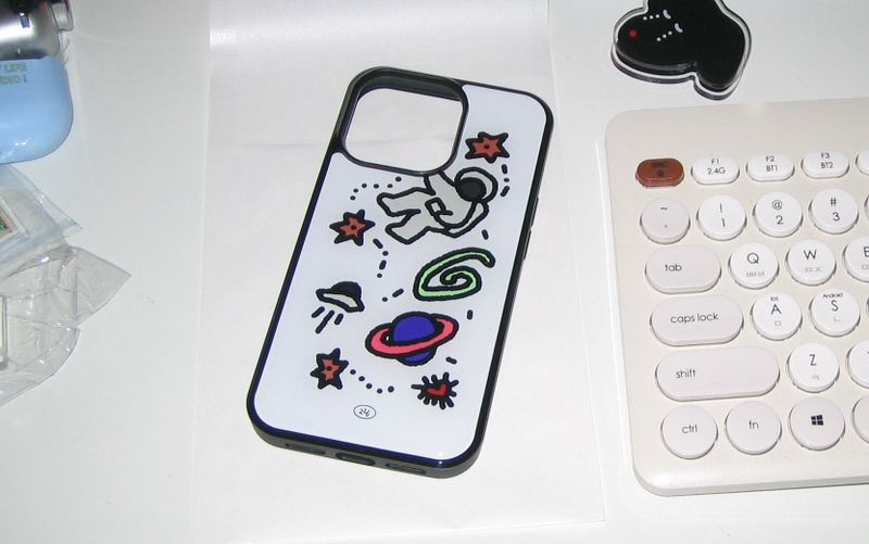white epoxy phone case