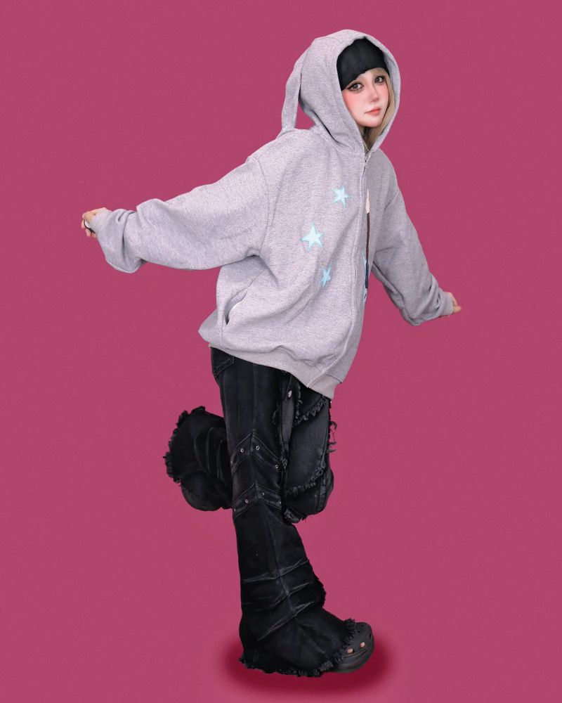get-a guitar hood zip-up (2color)