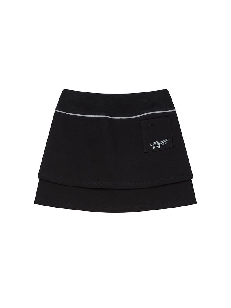 DOUBLE LAYER SKIRT (BLACK)