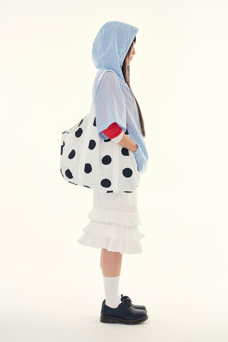 Dot cotton tote bag