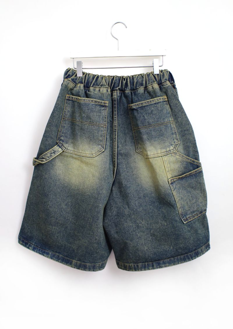 Dirty Wash Bermuda Denim pants