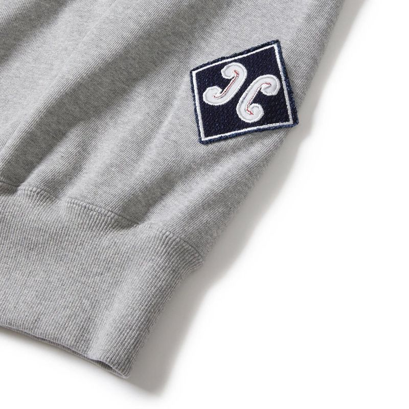 Boiling patched hoodie / Melange gray