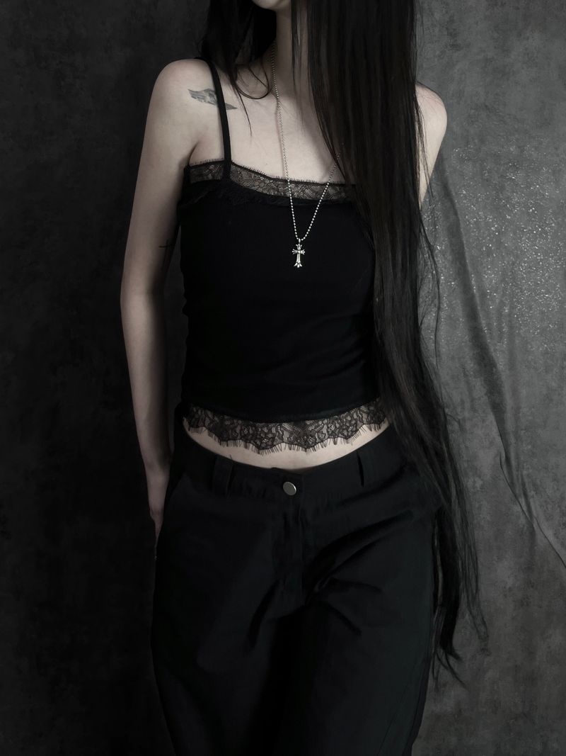 gloy lace sleeveless (2color)