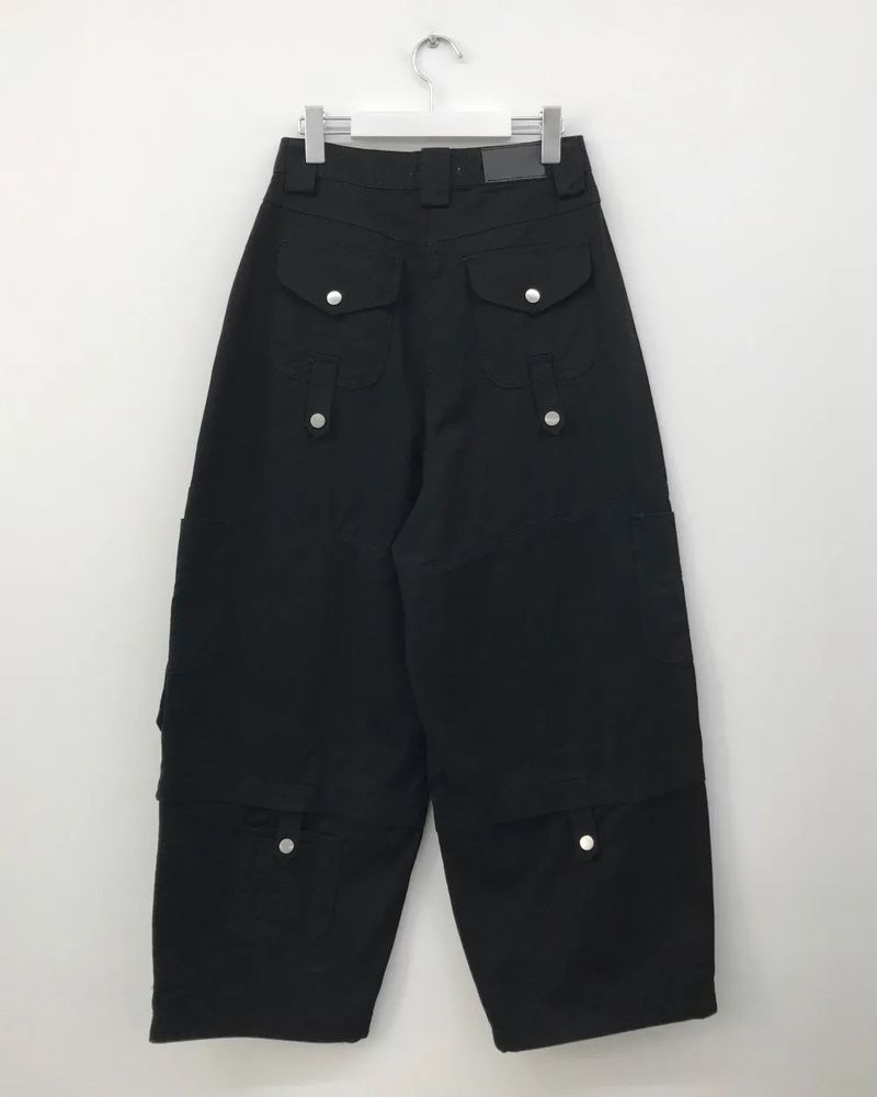 Denp Button Cargo Wide Pants (3color)