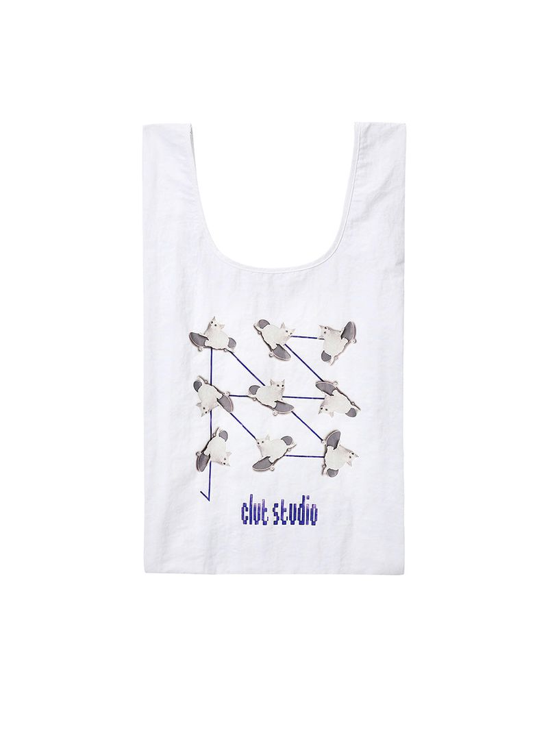 0 8 skateboard cat eco bag