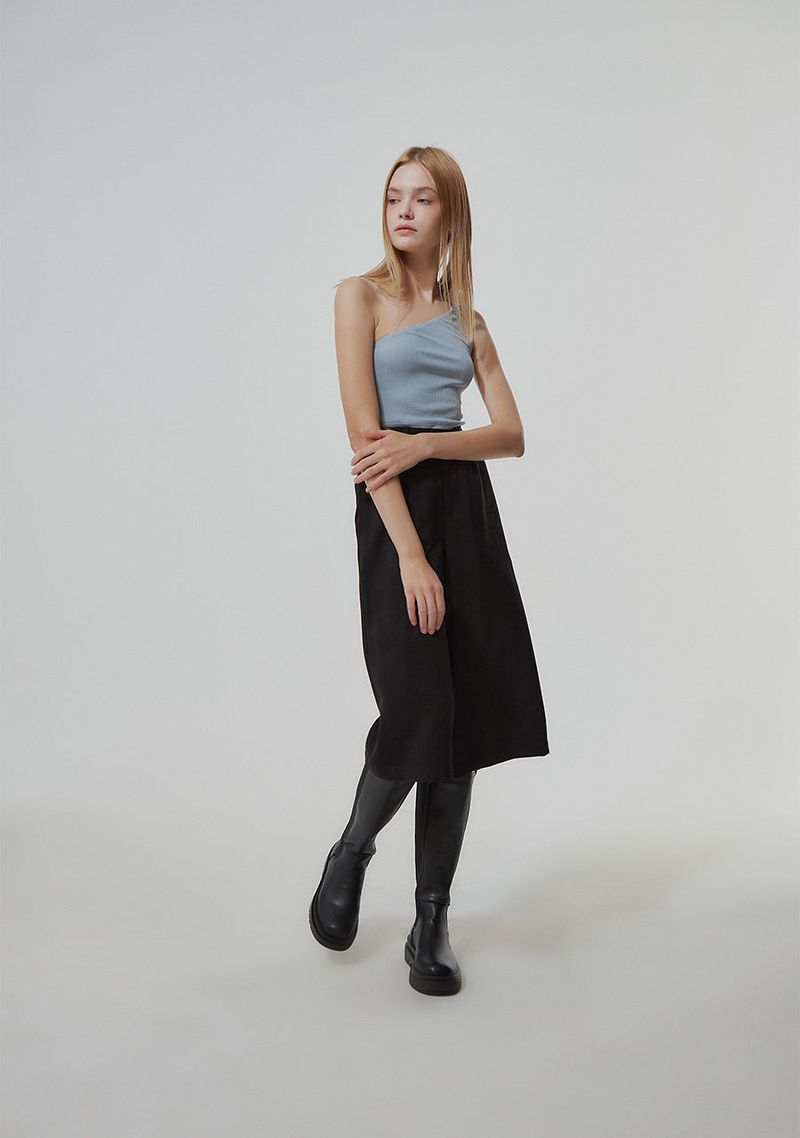 UNBALANCED WRINKLE TOP_SKY BLUE