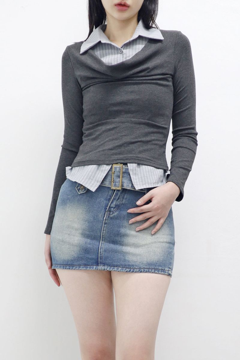 NONCODE（ノンコード）の「Fancy Shirred T-Shirt（Tops）」