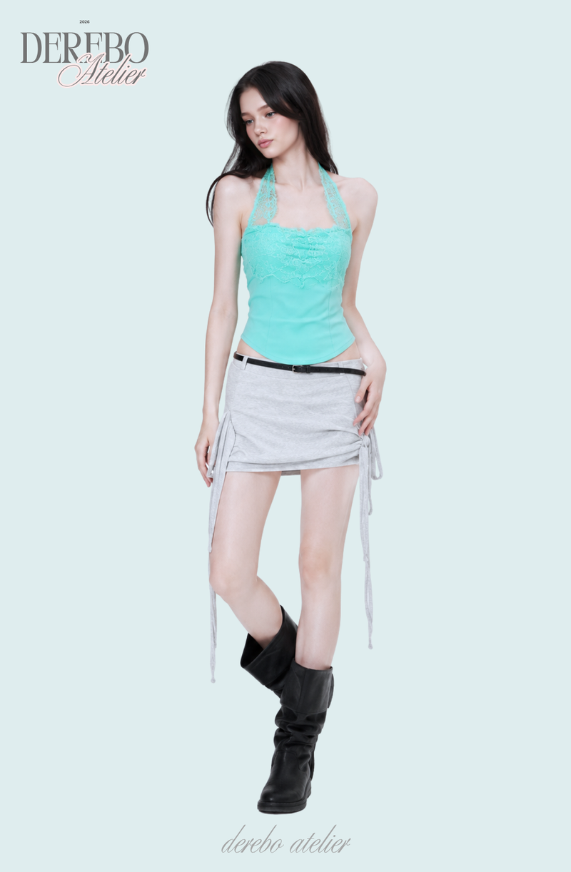 Tinkerbell Mint Lace Halter Neck Top