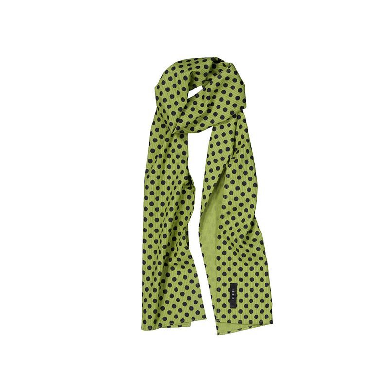 Polka Dot Long Scarf (yellowish green)