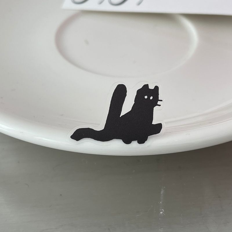 Small Cat Clear Sticker (2 set)