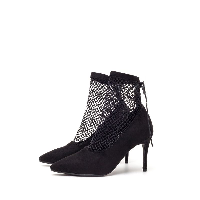 Mesh Stiletto Heel(Black)