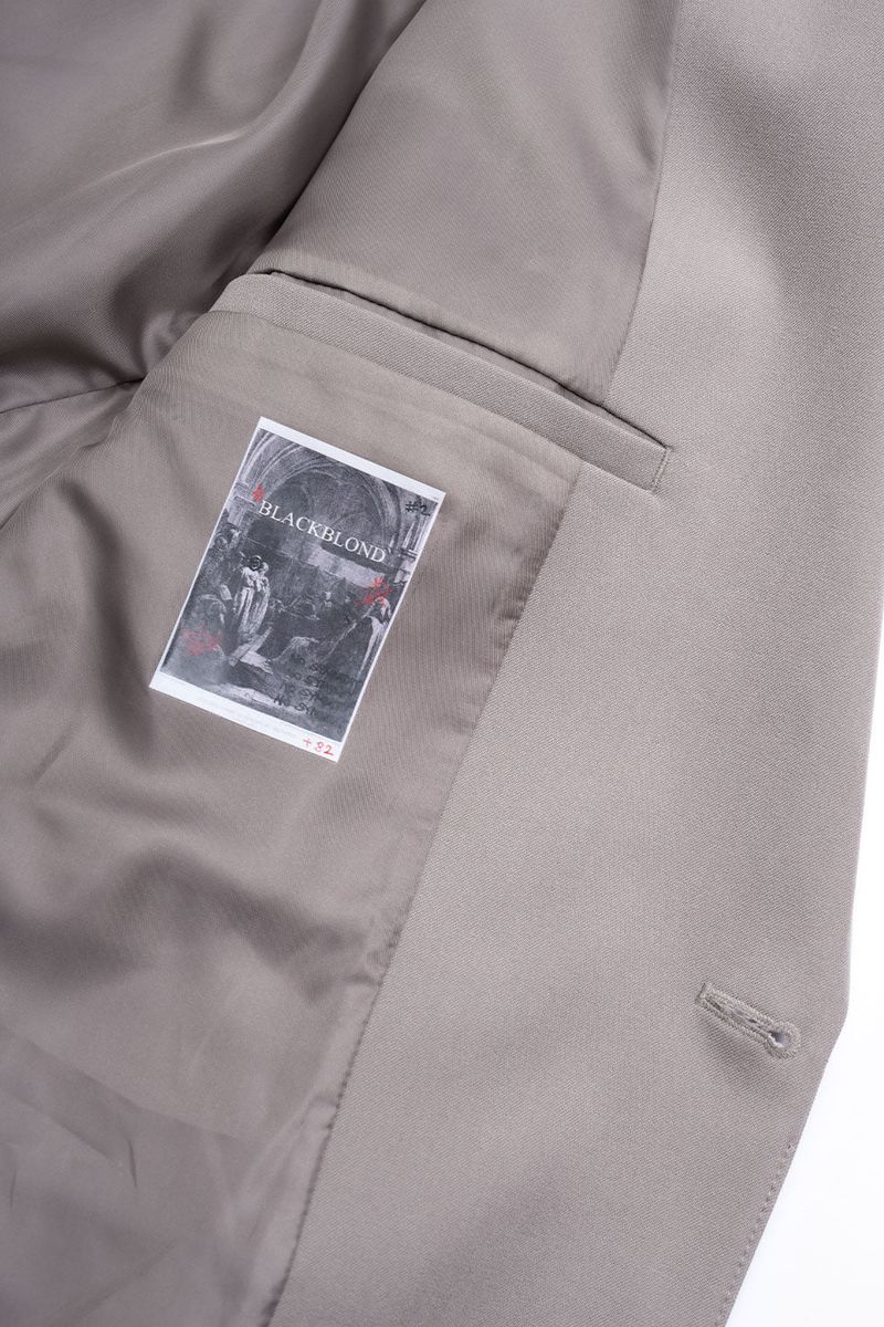 BBD Graffiti Logo Piercing Blazer (Beige Gray)