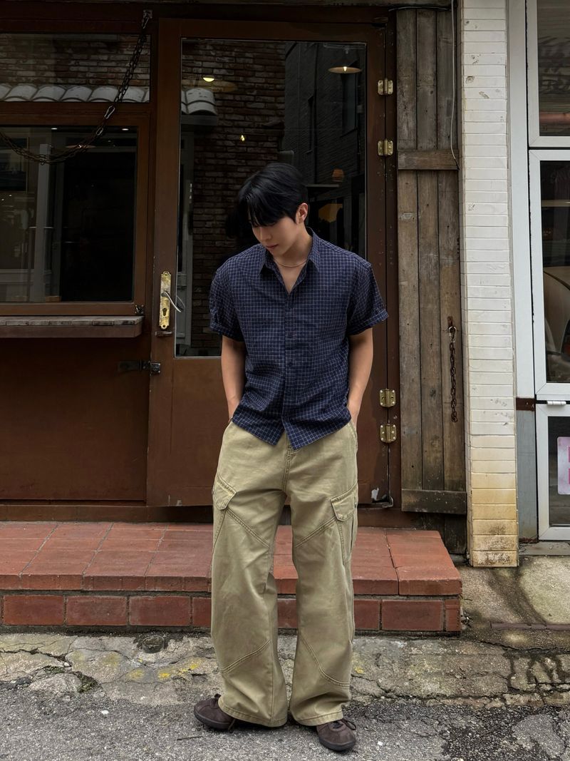 Down pigment dining cargo pants
