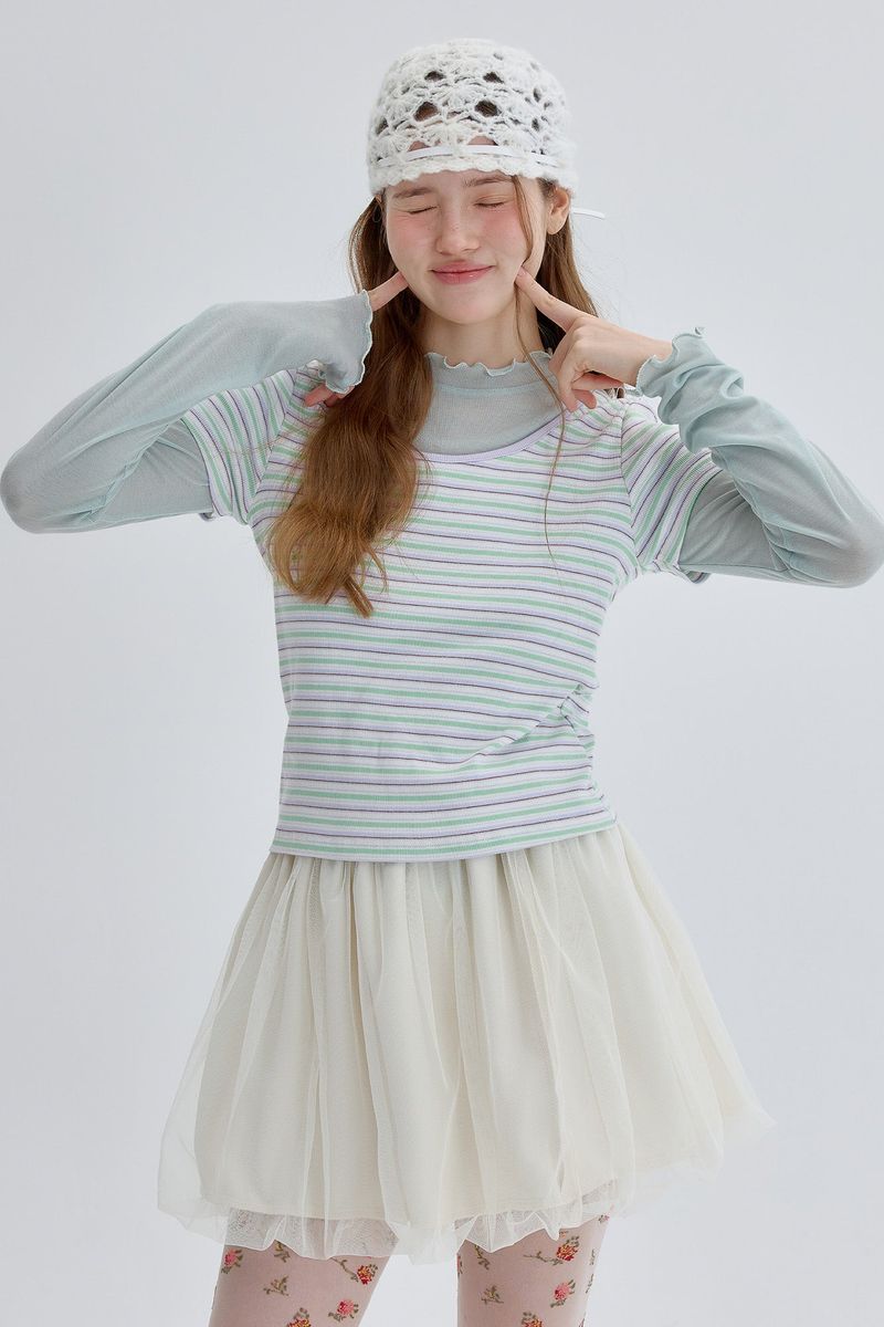 Stripe T-shirt [Purple]