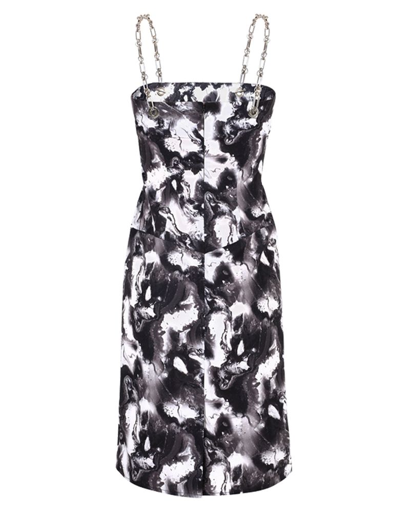 Marble Tailored Dress _ Black