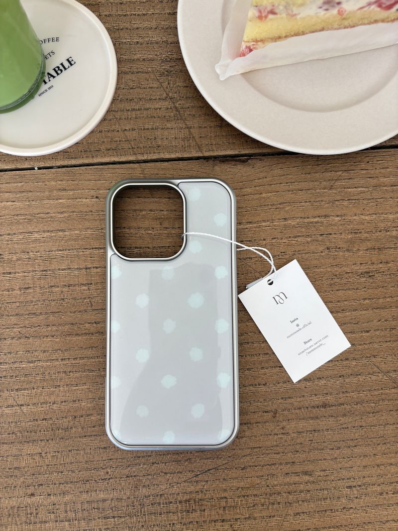 gray dot phone case