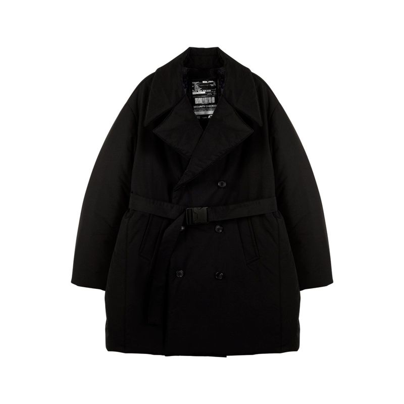 C.O.M.E（シーオーエムイー）の「リバーシブルファーダブルブレザーパッドコート[UNISEX] Reversible Faux Fur and Double-Breasted Padded Coat (Black)（Jackets/Outerwear）」
