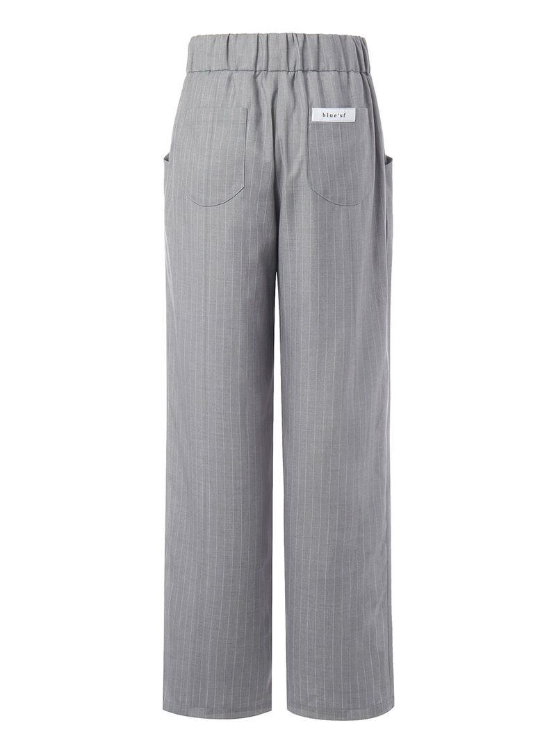Bluesf ロングワイドストライプパンツ