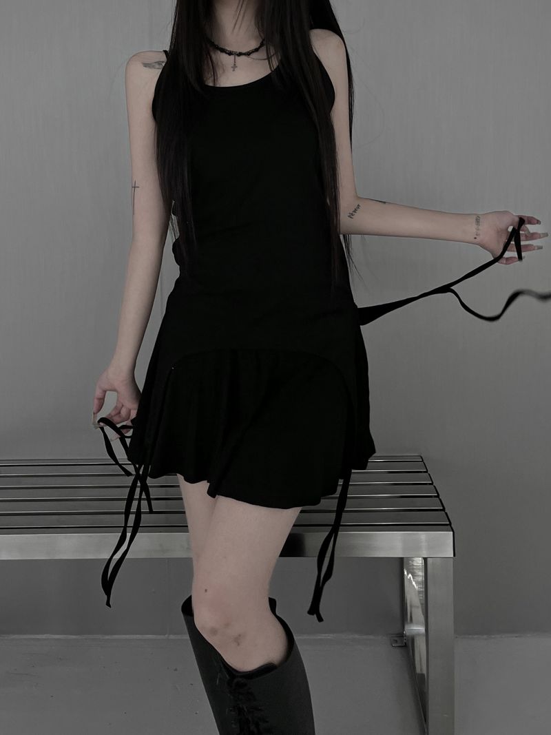 strap skirt sleeveless (3color)