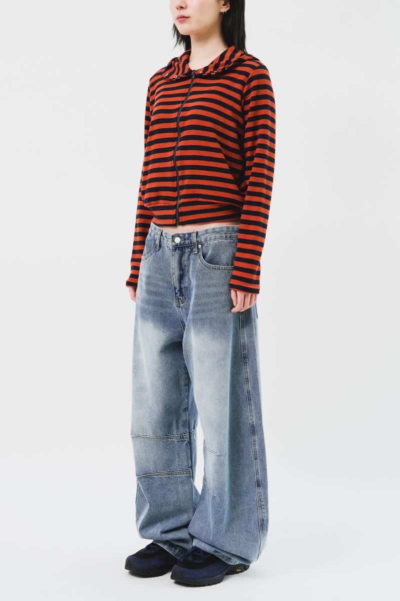 (W) Moor Striped Hooded Jacket (3color)