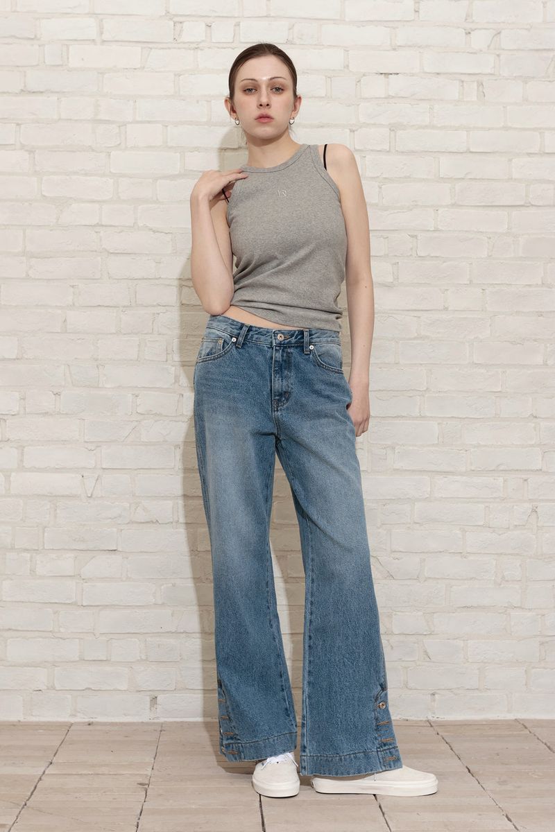 ANKLE EYELET DENIM_BLUE