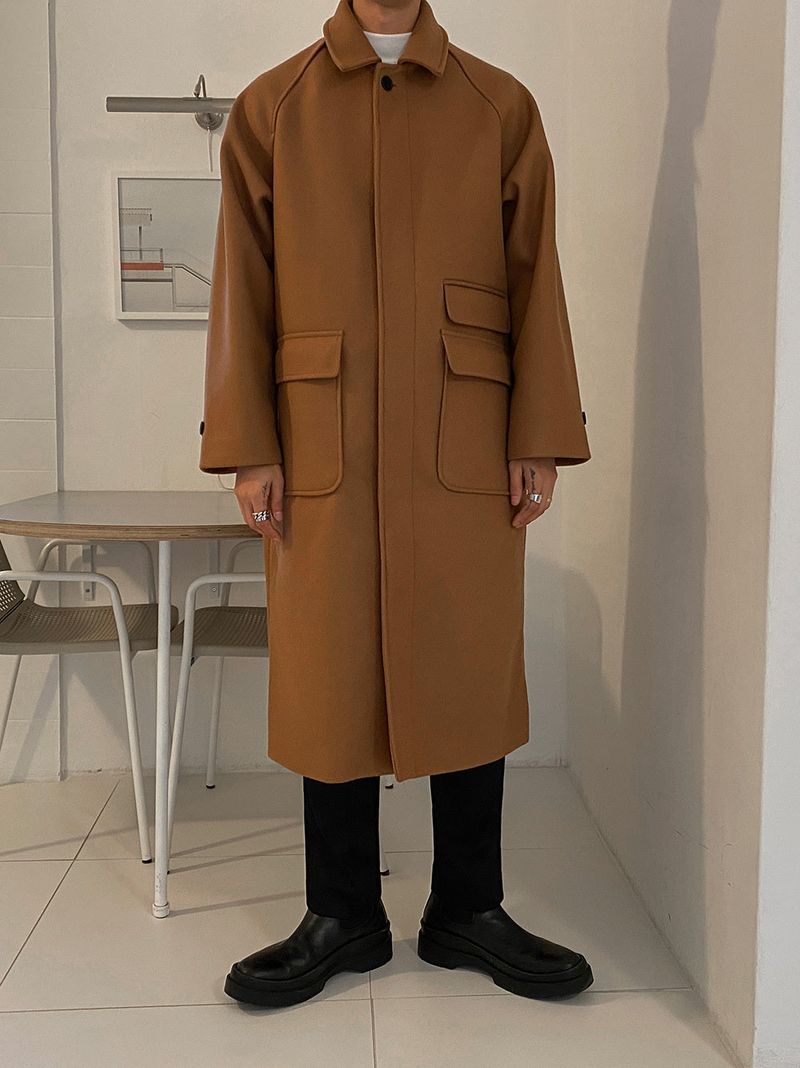 ASCLO Wool Raglan Balmacan Coat (3color)