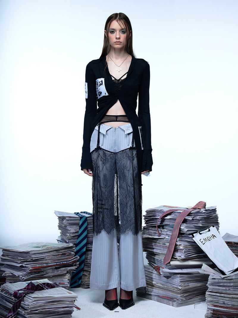 Emoha Movie patch elegant long shirt
