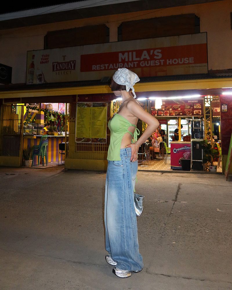 Shade light blue low wide jeans
