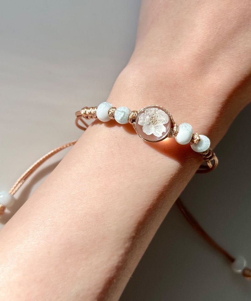 white flower bracelet