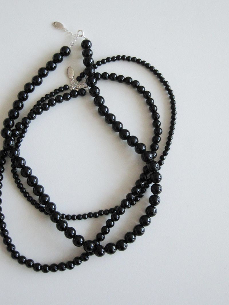 [925 Silver] Onyx Necklace (3 size)