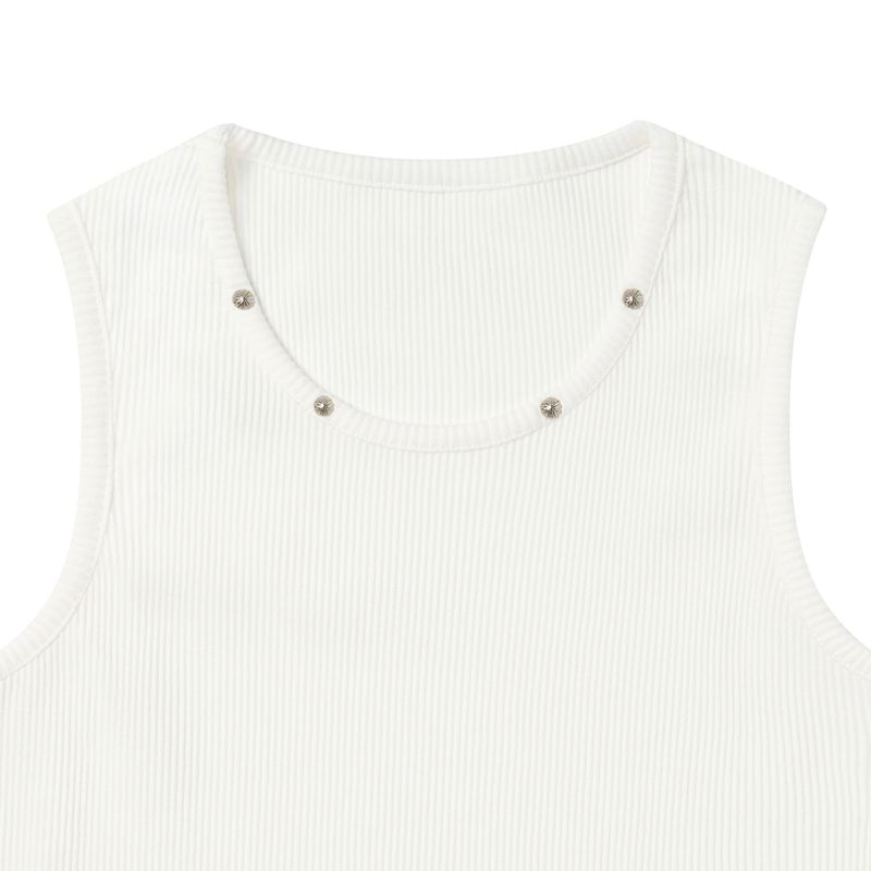 Ake Studded Sleeveless White